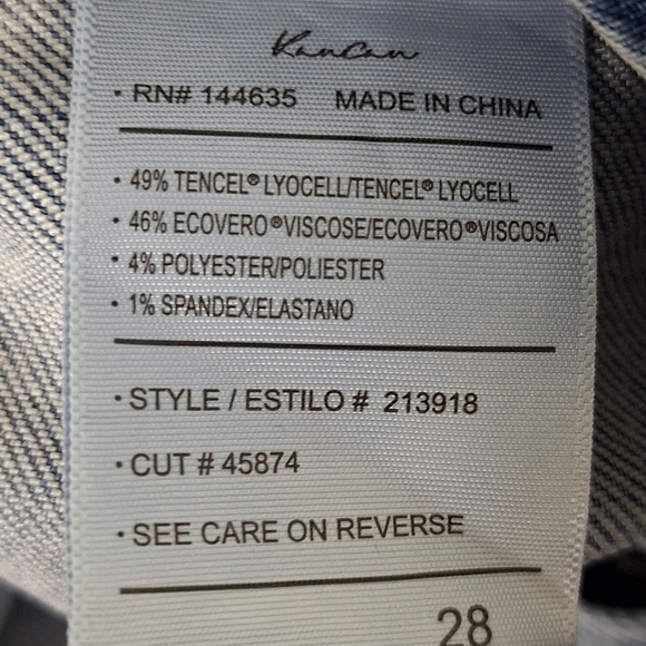 KanCan Maurices Distressed High Rise Porkchop Pocket Straight Jeans Size 28 - Picture 8 of 14